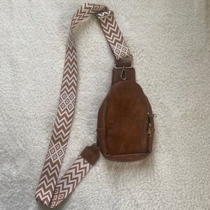 Brown Leather Crossbody Bag